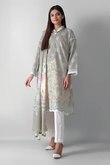 L21351 Grey Khaadi Autumn Collection 2021